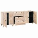 VidaXL Bufet 3 pcs Biały 180 x 33,5 x 75 cm lite drewno mango