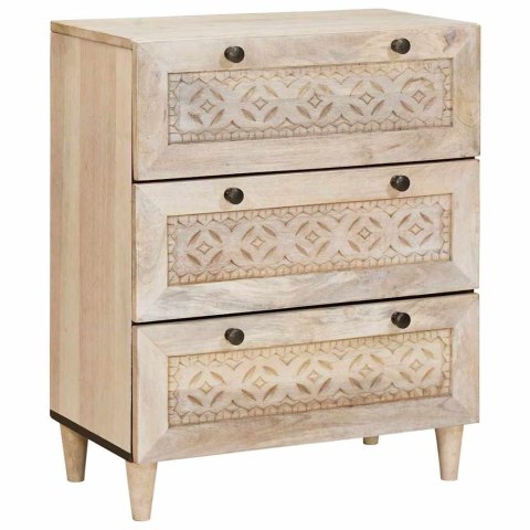 VidaXL Bufet 3 pcs Biały 180 x 33,5 x 75 cm lite drewno mango