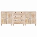 VidaXL Bufet 3 pcs Biały 180 x 33,5 x 75 cm lite drewno mango