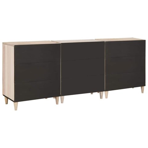 VidaXL Bufet 3 pcs Biały 180 x 33,5 x 75 cm lite drewno mango