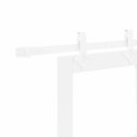 DRZWI PRZESUWNE BIAŁY 61X198,5CM LITE DREWNO SOSNOWE I SZKŁO