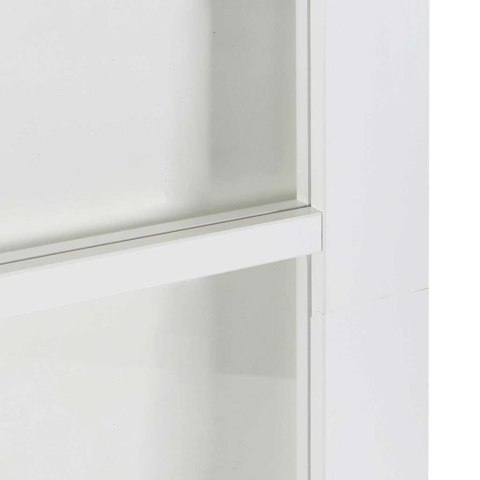 DRZWI PRZESUWNE BIAŁY 61X198,5CM LITE DREWNO SOSNOWE I SZKŁO