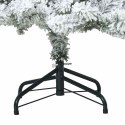 VidaXL Sztuczna choinka z zawiasami z podstawą Biały 150 cm PVC i stal