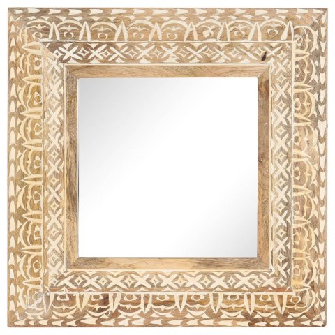 VidaXL Lustro w ręcznie rzeźbionej ramie, 50x50x2,6 cm, drewno mango