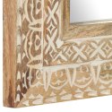VidaXL Lustro w ręcznie rzeźbionej ramie, 50x50x2,6 cm, drewno mango