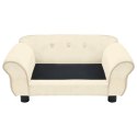 VidaXL Sofa dla psa, kremowa, 72x45x30 cm, pluszowa