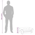 VidaXL Sofa dla psa, kremowa, 72x45x30 cm, pluszowa
