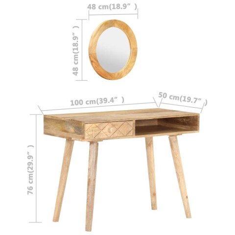TOALETKA 100X50X76CM LITE DREWNO MANGO