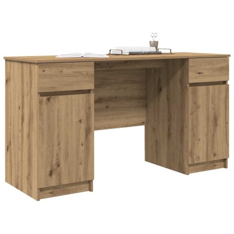VidaXL Biurko dąb artisan 140 x 49 x 76 cm Materiał drewnopochodny
