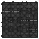 VidaXL Płytka Tarasowa 11 pcs Czarny 30 x 30 cm