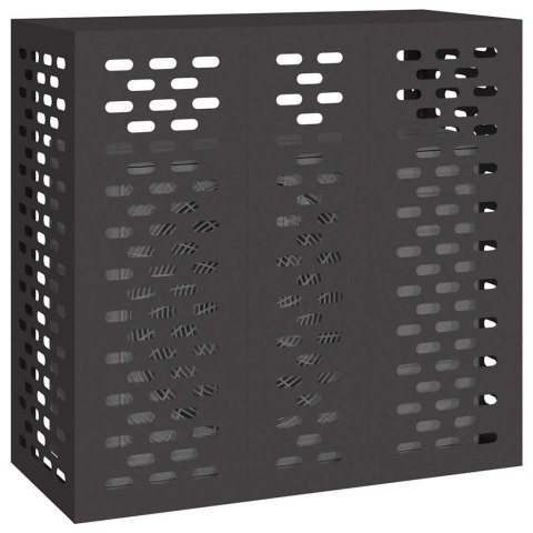 OSŁONA OBUDOWA KLIMATYZATORA POMPY CIEPŁA CZARNY 110X50X105CM STAL