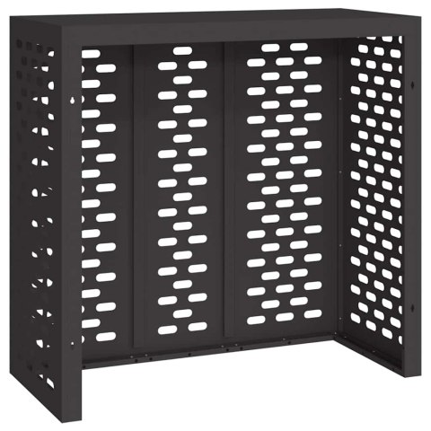 OSŁONA OBUDOWA KLIMATYZATORA POMPY CIEPŁA CZARNY 110X50X105CM STAL