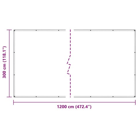 VidaXL Przezroczysta plandeka z oczkami 3x12 m PVC