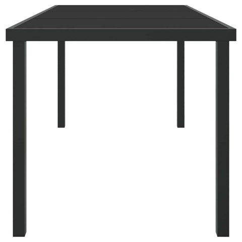 VidaXL Stół Ogrodowy Czarny 160 x 80 x 73 cm Metal
