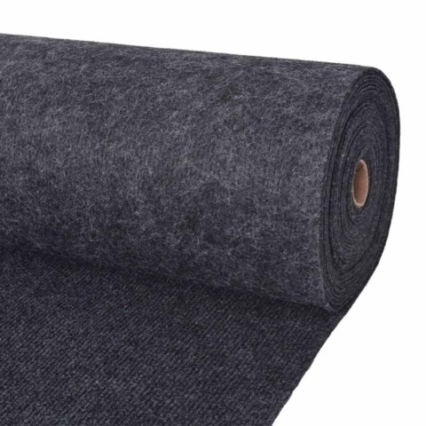 VidaXL Dywan antracytowy 1,2 x 10 m Poliester