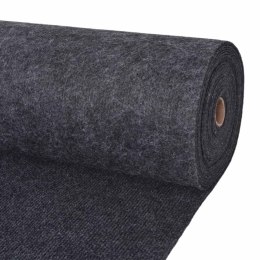 VidaXL Dywan antracytowy 1,2 x 15 m Poliester