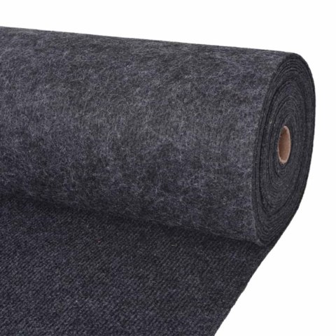 VidaXL Dywan antracytowy 1,2 x 15 m Poliester
