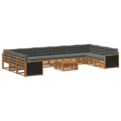 VidaXL Zestawy sof z poduszką 11 pcs Lite Drewno Akacji