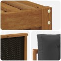 VidaXL Zestawy sof z poduszką 11 pcs Lite Drewno Akacji