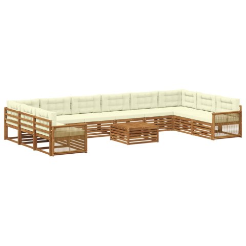 VidaXL Zestawy sof z poduszką 11 pcs Lite Drewno Akacji