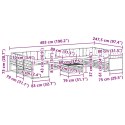 VidaXL Zestawy sof z poduszką 11 pcs Lite Drewno Akacji
