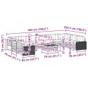 VidaXL Zestawy sof z poduszką 11 pcs Lite Drewno Akacji