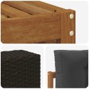 VidaXL Zestawy sof z poduszką 11 pcs Lite Drewno Akacji
