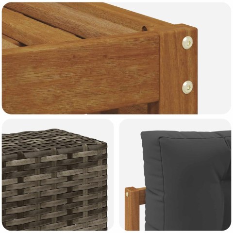 VidaXL Zestawy sof z poduszką 11 pcs Lite Drewno Akacji