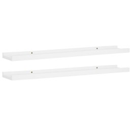 PÓŁKI ŚCIENNE NA ZDJĘCIA 2 SZT BIAŁE 80X9X3CM