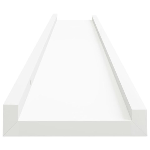 PÓŁKI ŚCIENNE NA ZDJĘCIA 2 SZT BIAŁE 80X9X3CM