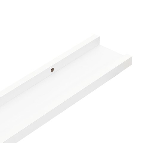 PÓŁKI ŚCIENNE NA ZDJĘCIA 2 SZT BIAŁE 80X9X3CM