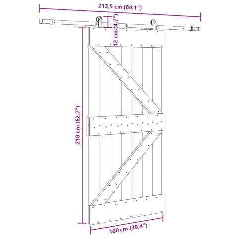 DRZWI PRZESUWNE NARVIK 100X210CM (213,5CM)