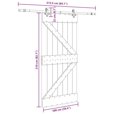 DRZWI PRZESUWNE NARVIK 100X210CM (213,5CM)