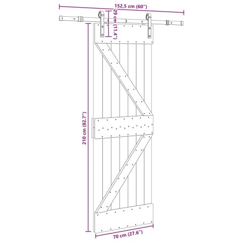 DRZWI PRZESUWNE NARVIK 70X210CM (152,5CM)
