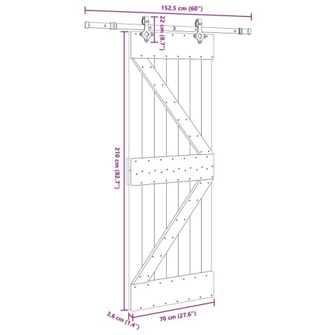 DRZWI PRZESUWNE NARVIK 70X210CM (152,5CM)