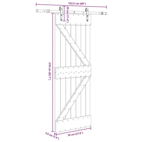 DRZWI PRZESUWNE NARVIK 70X210CM (152,5CM)