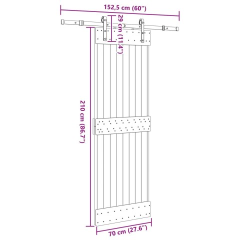 DRZWI PRZESUWNE NARVIK 70X210CM (152,5CM)