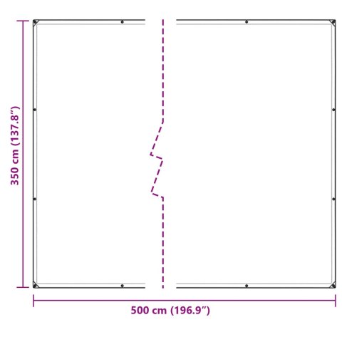VidaXL Osłona na rośliny przezroczysty 5 × 3,5 m PVC
