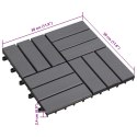 VidaXL Płytka Tarasowa 20 pcs Szary 30 x 30 cm Drewno Akacjowe