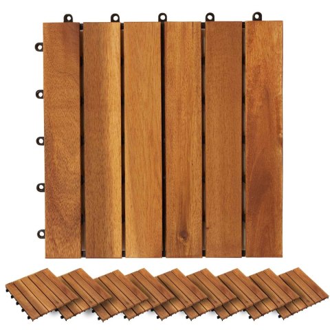 VidaXL Płytka Tarasowa 20 pcs brązowy 30 x 30 cm Drewno Akacjowe