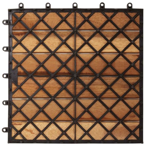 VidaXL Płytka Tarasowa 20 pcs brązowy 30 x 30 cm Drewno Akacjowe