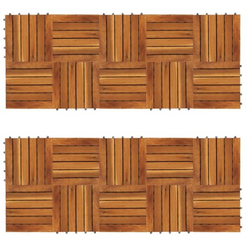 VidaXL Płytka Tarasowa 20 pcs brązowy 30 x 30 cm Drewno Akacjowe