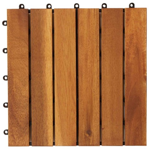 VidaXL Płytka Tarasowa 20 pcs brązowy 30 x 30 cm Drewno Akacjowe