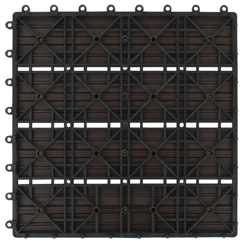 VidaXL Płytka Tarasowa 22 pcs Ciemny brąz 30 x 30 cm