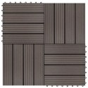VidaXL Płytka Tarasowa 22 pcs Ciemny brąz 30 x 30 cm