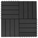 VidaXL Płytka Tarasowa 22 pcs Czarny 30 x 30 cm