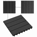 VidaXL Płytka Tarasowa 22 pcs Czarny 30 x 30 cm