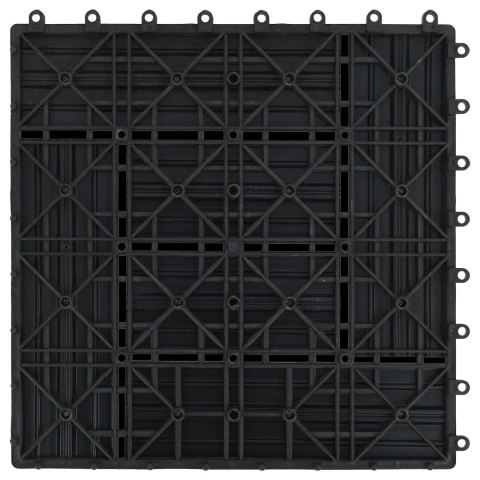 VidaXL Płytka Tarasowa 22 pcs Czarny 30 x 30 cm