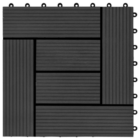 VidaXL Płytka Tarasowa 22 pcs Czarny 30 x 30 cm