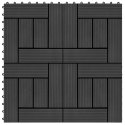 VidaXL Płytka Tarasowa 22 pcs Czarny 30 x 30 cm